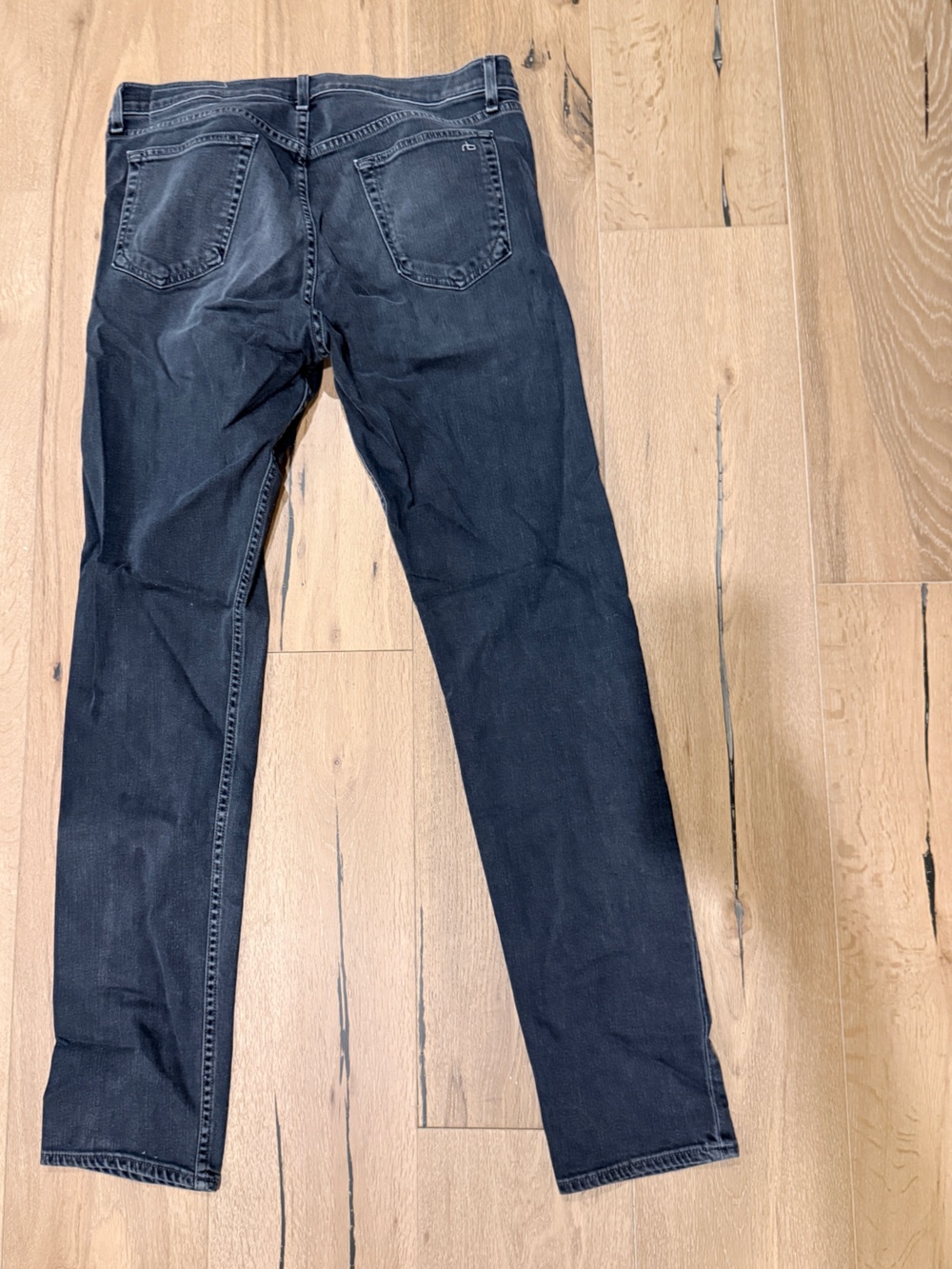 rag & bone Men's Dark Wash Black Jeans